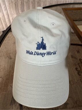 Disney World Light Blue Baseball Cap with Blue Castle Embroidery